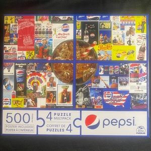 NEW - Spin Master Puzzles - Four (4) - 500 Piece PESPI Jigsaw Puzzle Multipack